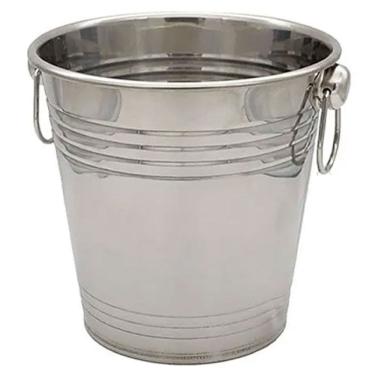 Imagem de Balde de Gelo Inox 4,5 Litros Conserva Bebida Festa Evento Aniversario Comemoraçao Reuniao Confraternizaçao