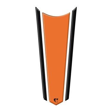 Imagem de Adesivo Faixa Gravata Resinado Tanque Moto Honda Laranja Laranja E Preto