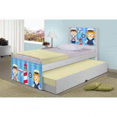 Imagem de Bicama Juvenil Adesivada Marinheiros Com Colchões