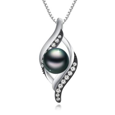 Imagem de KANNSOAR Colar com pingente de trevo de quatro folhas banhado a ouro branco 18 K com pingente de coração / infinito / trevo de quatro folhas para mulheres, esposa, mãe, namorada, casamento