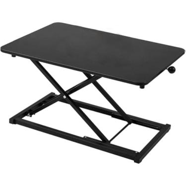 Imagem de Conversor de mesa de computador de altura ajustável para pequenos espaços, escritório em casa, escritório, escritório, portátil, quarto, mesa de trabalho