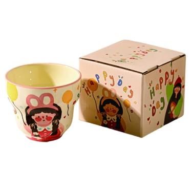 Imagem de FERBETICO Canecas de café de 290 ml para café gelado - xícaras de café e canecas de chá de cerâmica, canecas de café expresso de cappuccino com leite gelado para crianças, pais, casal, família, amigos