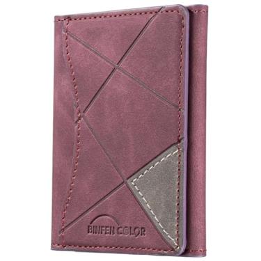 Imagem de LaiYHe Carteira magnética, 6 compartimentos para cartão, flip de couro PU, telefone minimalista fino, compatível com telefones e capas MagSafe, para iPhone 17/16/15/14/13/12/Pro/Max/Plus (MW16-roxo)