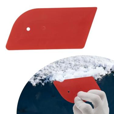 Imagem de VekAuto 1 peça de rodo de carro para filme vermelho 12 cm l ferramenta raspadora multifuncional para lavar, limpar papel de parede de vidro