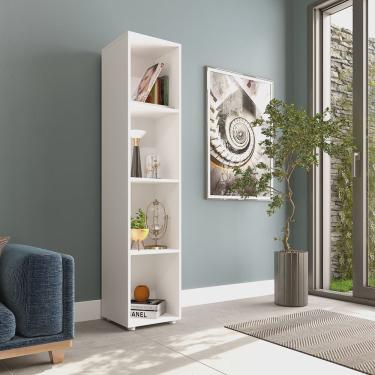 Imagem de Estante para Livros Modular 4 Nichos 141cmx30cm Marselha