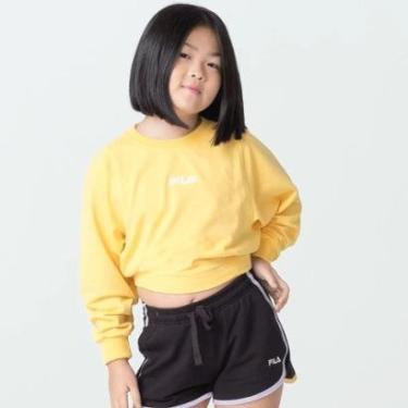 Imagem de Moletom Fila Cropped Elastic - AMARELO 12-Feminino