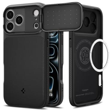 Imagem de Capa Spigen para iPhone 17 Pro Max, Optik Armor [MagFit] projetada para Apple iPhone 17 Pro Max - Preta