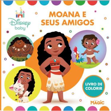 Imagem de Livro - Moana e seus amigos - Para colorir