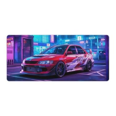 Imagem de HouLaiZhe Anime JDM Car Lancer Cyber City Gaming Mouse Pads JDM Car Desk Pads Grandes Mousepads para teclado de mesa de computador Mat40 x 90 cm