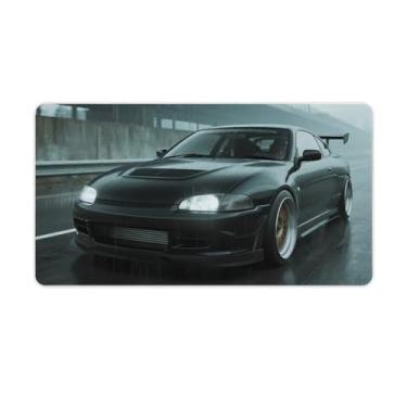 Imagem de HouLaiZhe JDM Tapetes de mesa de carro 3000 gt Black Warrior Gaming Mouse pads de mesa grandes para teclado de mesa tapete de computador 40 x 75 cm