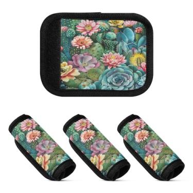 Imagem de Qilmy Embalagem com alça de bagagem, 2 unidades, identificadores de bagagem, etiqueta confortável, alças para carrinho de bebê, mala de viagem, acessórios de viagem de avião1331