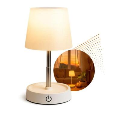 Imagem de Luminária Led Touch Abajur Mesa USB Recarregável Luz Suave Portátil - 