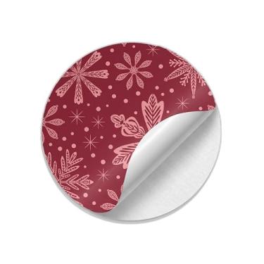 Imagem de Adesivos Redondos Natalinos 25 Unidades Com Estampa Textura Preta - Tamanho 85x85cm