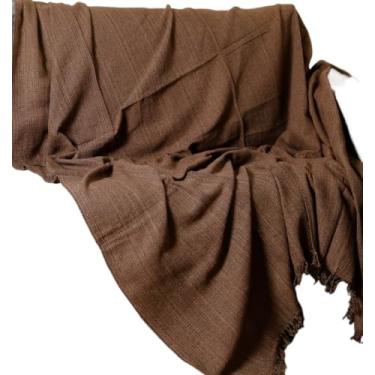 Imagem de Kit 2x Manta Pra Sofá Gigantes Tipo Capa 100% Algodão Grande 2,40 x 1,80 Proteção Decoração(2x Marrom)