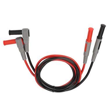 Imagem de Luqeeg Linha de Teste de Plugue Banana de Silicone Flexível P1033 para Testes Precisos para Engenheiros e Amadores, Fio Banana de 4 Mm para Multímetro, Comprimento de 100 Cm, Pacote Com 2