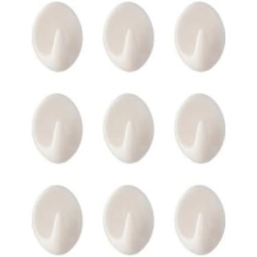 Imagem de Kit 9 Ganchos Adesivos de Parede Brancos Suporte Resistente com Cola Forte, Ideal para Cozinha, Banheiro, Quarto Instalação Sem Furo, Alta Aderência e Reutilizável
