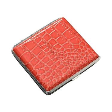 Imagem de Caixa De Cigarros Em material sintético Com Padrão De Crocodilo, Pacot