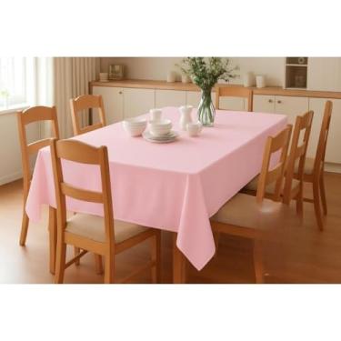 Imagem de Toalha Para Mesa Varias Medidas 4,6,8 E 10 Lugares Tecido Oxford Com Bainha(Rosa Bebê,8 Lugares)