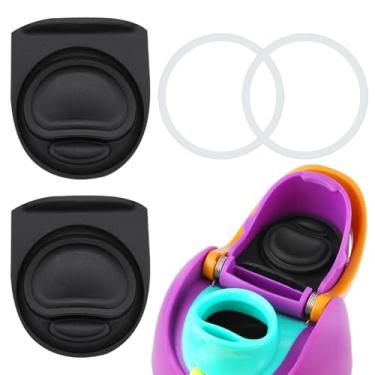 Imagem de GIcGIeo 2 conjuntos de rolha de substituição de vedação e anel de vedação O para tampa Owala FreeSip, tampas de silicone para garrafa de água, peças de boca de tampa superior compatíveis com Owala