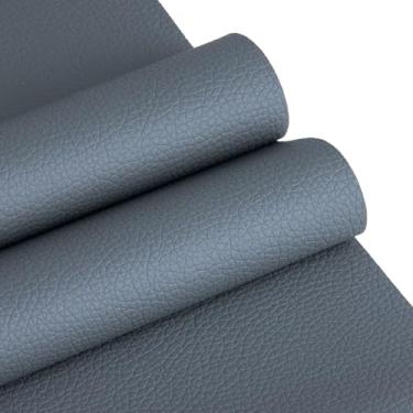 Imagem de Folhas de couro sintético para artesanato, textura de grão de lichia, estofamento de tecido sintético, projetos faça você mesmo, para barco, automotivo, conserto de sofá, cadeira, 1 jarda, corte