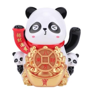 Imagem de VBESTLIFE Figuras de Panda Solar, Acessórios de Carro, Escultura de Animal de Boas-vindas, Ornamento, Estatueta de Panda Solar para Painel do Carro (B)
