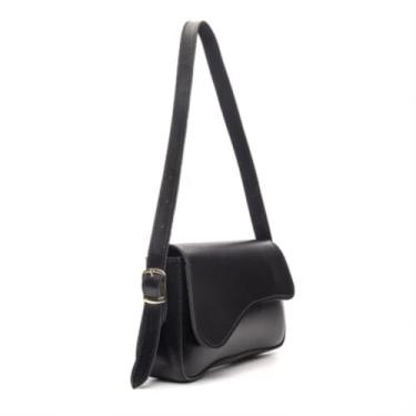 Imagem de BOLSA FEMININA DE OMBRO ESTILO BAGUETE BLOGUERIA NOVIDADE ELEGANTE (PRETA)