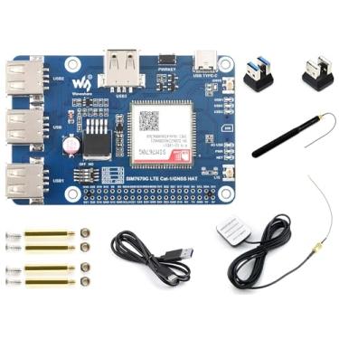 Imagem de Wonrabai Placa Sim7670G Lte Cat-1/Gnss Hat Para Raspberry Pi 5/4B/3B+/3B/Zero W/Zero 2W, Suporta Lte 4G Cat-1/Posicionamento Gnss/Discagem Global Em Windows/Linux, Com 3 Portas Usb 2.0 Estendidas