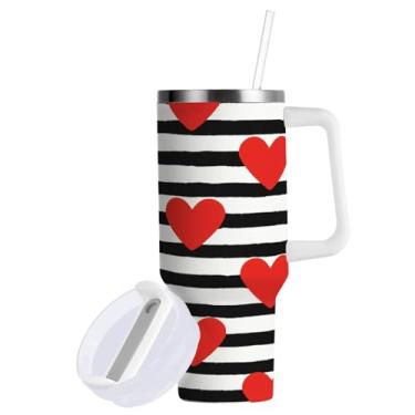 Imagem de ATTX Caneca de viagem de aço inoxidável isolada a vácuo, à prova de vazamento, com canudo #11