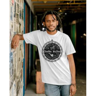 Imagem de Camiseta Preta Velha preto - Algodão - Saravando Acessórios Religiosos