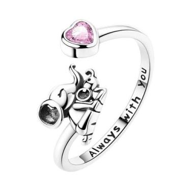 Imagem de Anéis De Flor Em Forma De Borboleta De Zircônia Azul 925 Prata Para Mu