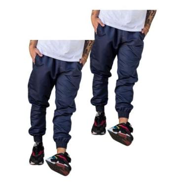 Imagem de Kit De 2 Calças Tactel Jogger Esportiva 2 Bolsos Lateral 016 - J94, 2 