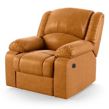 Imagem de Poltrona do Papai Reclinável Melim Power Touch USB PU Whisky FH1 - D'Rossi