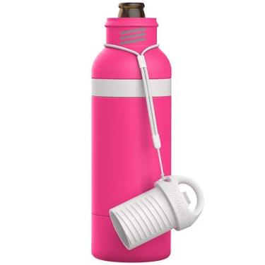 Imagem de BottleKeeper X – Garrafa isolada a vácuo de parede dupla com um abridor de garrafa embutido na tampa amarrada – 340 g de pescoço longo – Protege e mantém sua cerveja fria por até 6 horas (rosa sorbet)
