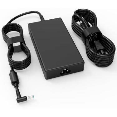 Imagem de Carregador CA 120W 19,5V 6,15A para HP USB-C Dock G5 5TW10UT 5TW10AA USB-C/A Universal Dock G2 5TW13AA Envy 15 17 Series Omen 15-5000 5100 5200 710415-001 L41856-001 01 Fonte de alimentação Cabo