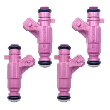 Imagem de 4 peças de válvulas de injeção automática de bocal injetor de combustível, compatível com Peugeot 206 207, compatível com Citroen C3 1.4 8v Flex 1984H2 0280156295 9662210980