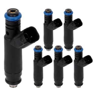 Imagem de Conjunto de 6 injetores de combustível | Compatível com Ford Mustang Ranger Taurus Windstar Mazda B3000 2001 2002 2003 3.0L 3.8L V6| Substitui FJ332 1F2Z9F593BA XF2Z9F593CA
