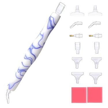 Imagem de Praise V Do Kit de caneta de perfuração com pintura de diamante, acessórios de ferramentas, caneta stylus branca e azul