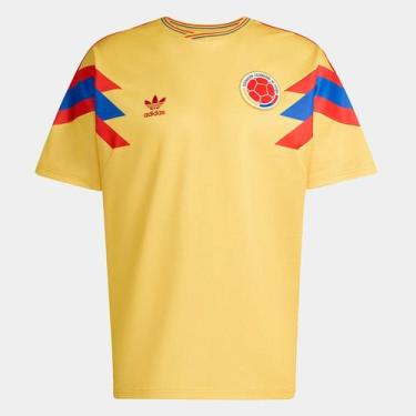 Imagem de Camisa Seleção Colombia Away 90 N10 Adidas Masculina, Amarelo, G