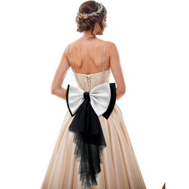 Imagem de Unykaflor Laço destacável para vestido, vestido de casamento, laço e acessório para vestido de formatura, cinto de noiva