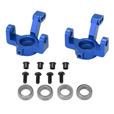 Imagem de Copo de direção de carro RC Peças de atualização de liga de alumínio Braço articulado para Traxxas Latrax Teton 1/18 Crawler Substituição de junta de direção de metal leve durável (Azul)