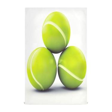 Imagem de Wassud Toalhas de cozinha, bolas de tênis, toalhas de prato de cozinha, 1 pacote de panos de prato macios com laço para pendurar, toalha de mão super absorvente de secagem rápida, toalhas de chá de