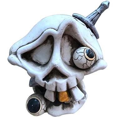 Imagem de Cofrinho mealheiro para meninos crânio criativo cofrinho, enfeites de quarto de casa, artesanato estilo country americano, material de resina cofre, apenas um (cor: multicolorido, tamanho: 10 * 12 cm)