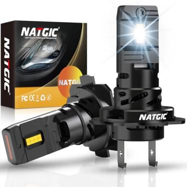 Imagem de NATGIC Lâmpadas H7, 80W 16000LM Lâmpada Plug-N-Play Tamanho 1:1, Faróis de Neblina Super Brilhantes, Lâmpadas de Substituição Xenon Branco H7, Pacote com 2