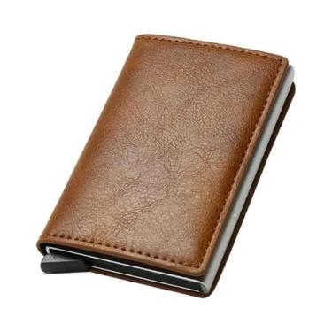 Imagem de Porta-cartões De Crédito RFID Slim Para Homens E Mulheres, Carteira Mi