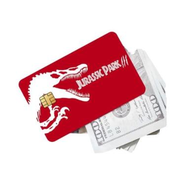 Imagem de Adesivos De Cartão De Crédito Dinossauro Jurassic Park 4 Peças Imperme
