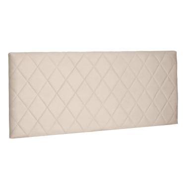 Imagem de Cabeceira Painel Estofada Cama Box Casal King Esmeralda 195cm Suede Bege - Desk Design