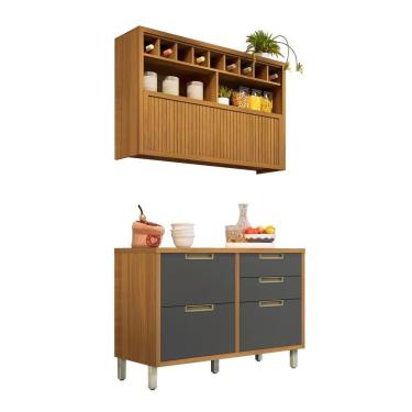 Imagem de Cozinha 2 Peças Imperatriz Nesher Freijó-grafite