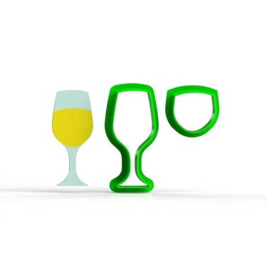 Imagem de Cortador Taça De Champanhe Champagne Modular Tamanho 5 Cm