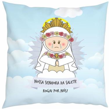 Imagem de Almofada Com Enchimento Oração Santinho Nossa Senhora da Salete - Fabr