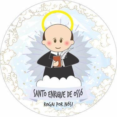 Imagem de Painel de Tecido Sublimado Redondo Santinhos Católicos Santo Enrique d